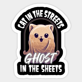 Funny Cat Boop Pun Ghost Graphic Men Kids Women Halloween Sticker